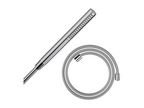Nobellea S 100 shower head, Nobellea chrome, Nobellea 160 cm shower hose, chrome, COCJ08848