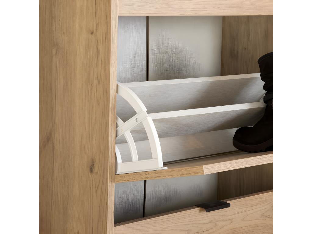 Natural wood effect shoe cabinet 60x142 YYUH49451