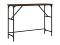 Brown oak console table 100x32x75 engineered wood TZYP60054