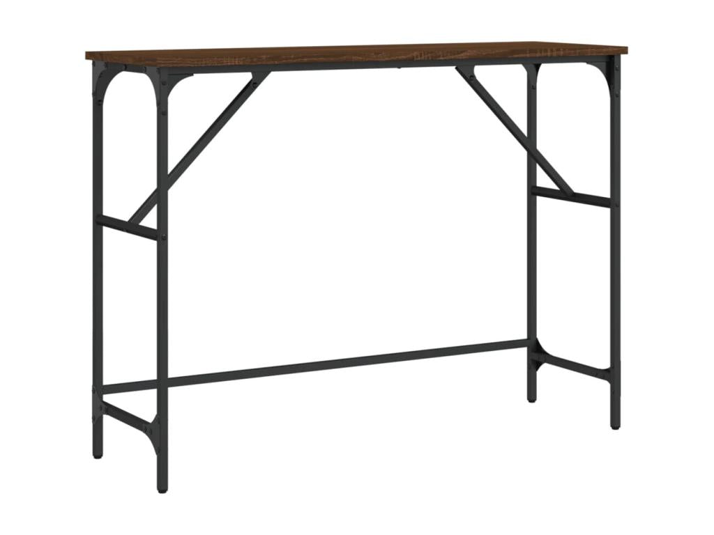 Brown oak console table 100x32x75 engineered wood TZYP60054