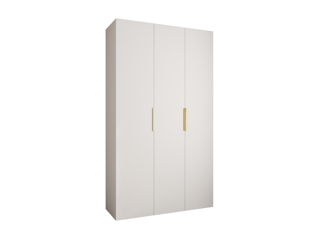 Nobellea 4 245.5/140/40 3-door wardrobe, white/gold, GWOP68385