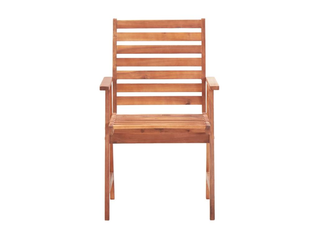 Set of 2 Nobellea solid wood outdoor dining chairs and cushions TOOE40293