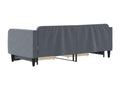 Daybed with pull-out bed and drawers, dark grey, 90x200cm, velvet STHX55993