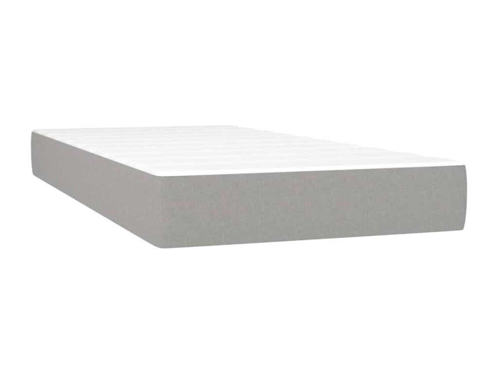 Dekonao bed base and mattress, light grey, 90x190 cm, fabric QNKX35031