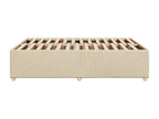 Bed frame without mattress, cream color, 160x200 cm, fabric DDGI31577