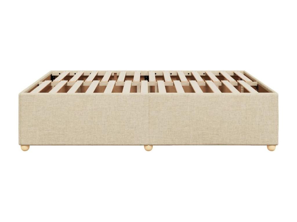 Bed frame without mattress, cream color, 160x200 cm, fabric DDGI31577