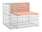 Gabion design garden bench 287x71x65.5 cm solid wood by Nobellea TYPY88394