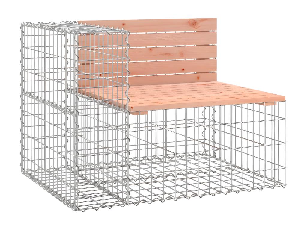 Gabion design garden bench 287x71x65.5 cm solid wood by Nobellea TYPY88394