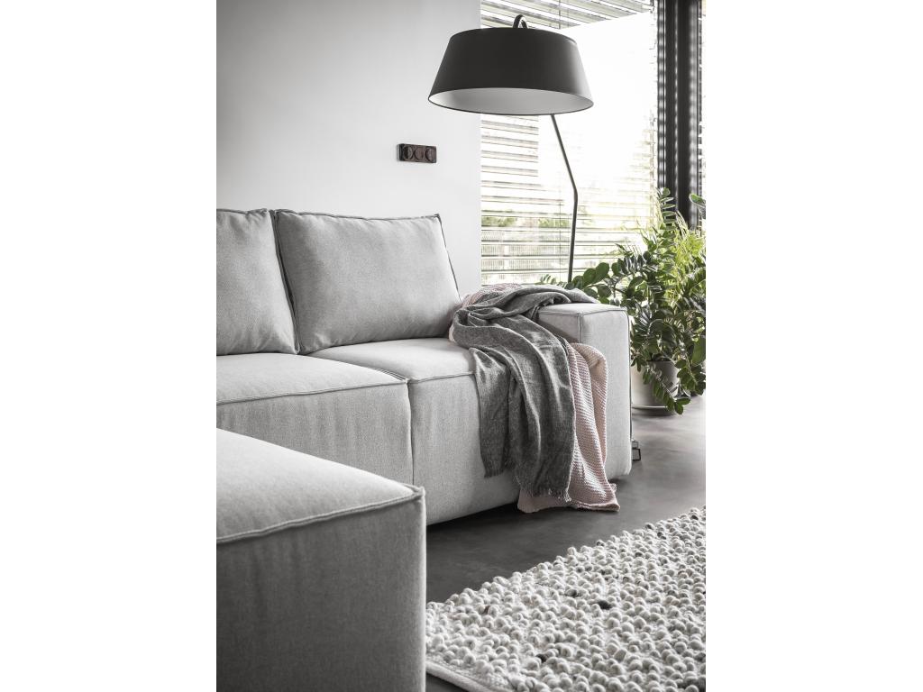 Dekonao 302cm CLMD34289 Modern Convertible Right-Hand Corner Sofa in Black Fabric