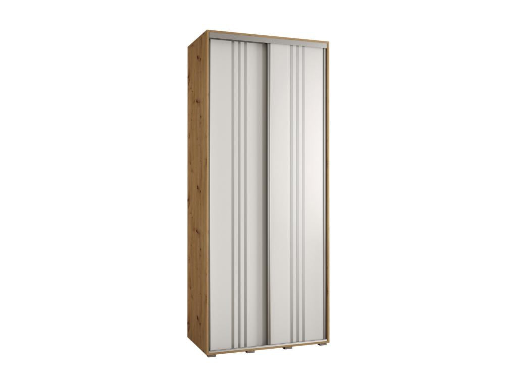 Nobellea 6 Sliding Door Wardrobe 235.2/100/45 2 Doors Nobellea/White/Silver QKZU72107