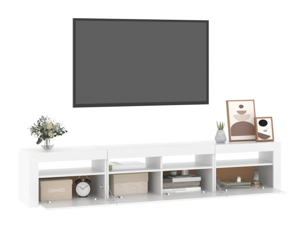 TV stand with Nobelleaères LED White 210x35x40 cm EGMB32559