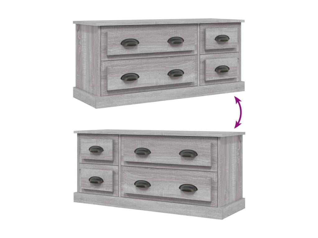 Nobellea TV stand, grey, 100x35.5x45 cm, engineered wood, GKXS37970