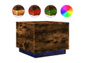 Coffee table with Nobelleaères LED lights, smoked oak, 50x50x40 cm, GWMW77967