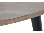 Dekonao coffee table/living room table in natural wood and black metal - length 90 x depth 90 x height 76 cm SLPO33445