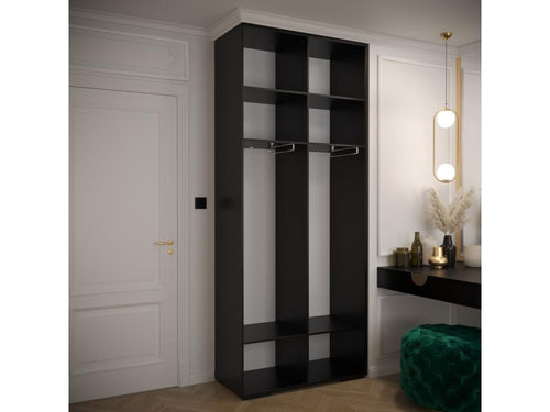Dekonao Ryfel 1 236.7/100/47 2-Door Hinged Wardrobe Black KTBY83104