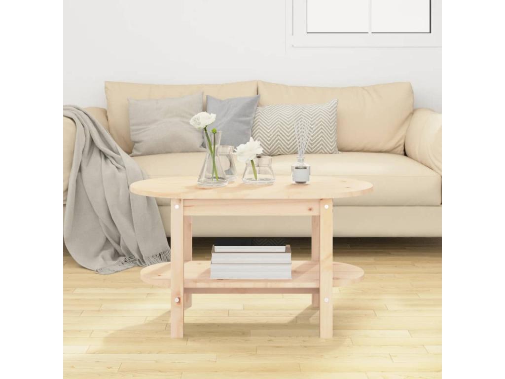 Coffee table 80x45x45 cm Solid pine wood WPDA96227