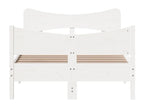 Bed frame without mattress, white, 120x200 cm, solid pine wood, AHYO44094