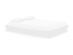 Bed frame without mattress, white, solid pine wood, AGYJ97119