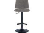 Bar stools - Fabric / Matte black metal - Light grey - Branford GICC90232