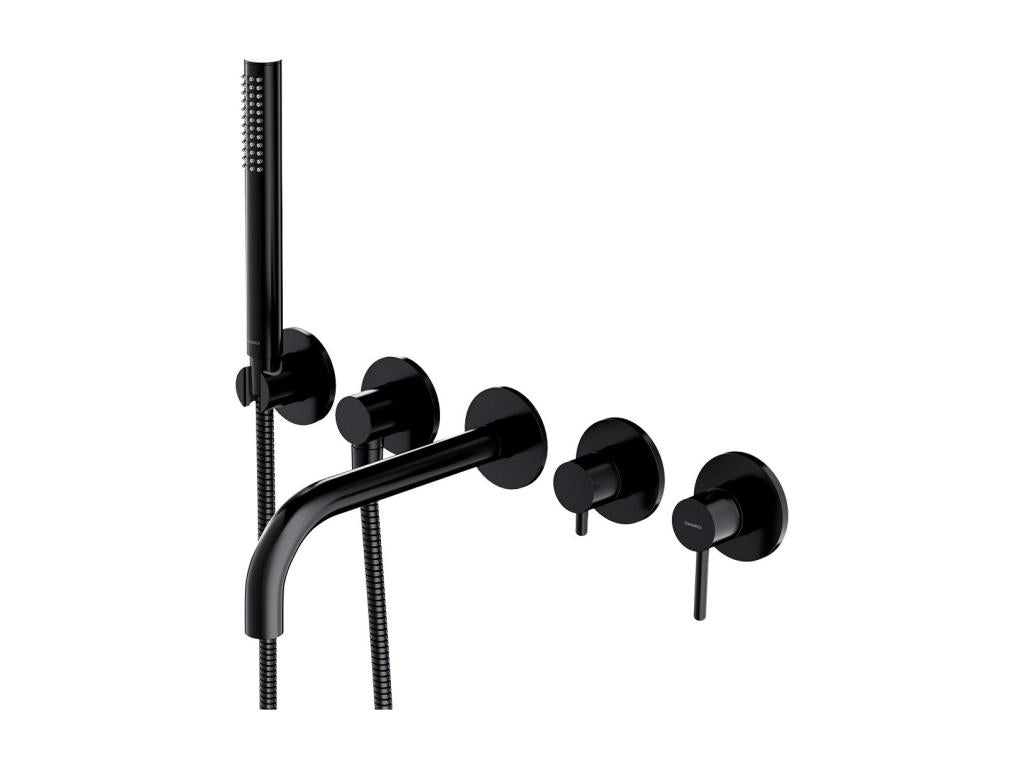 Concealed shower and bath mixer tap - 5 outlets - Y - Black YMYF72000