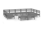 11-piece garden furniture set, Grey, Solid Pine Wood XJWZ60971