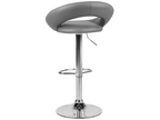 Set of 2 Dekonao bar stools in Grey PU Leather AHKE46449