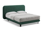 Upholstered bed with terry cloth mattress 180x200 - bottle green - Dekonao SABH68873