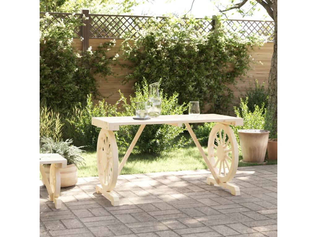 Garden table 115x55x65 cm solid fir wood BOGT37275