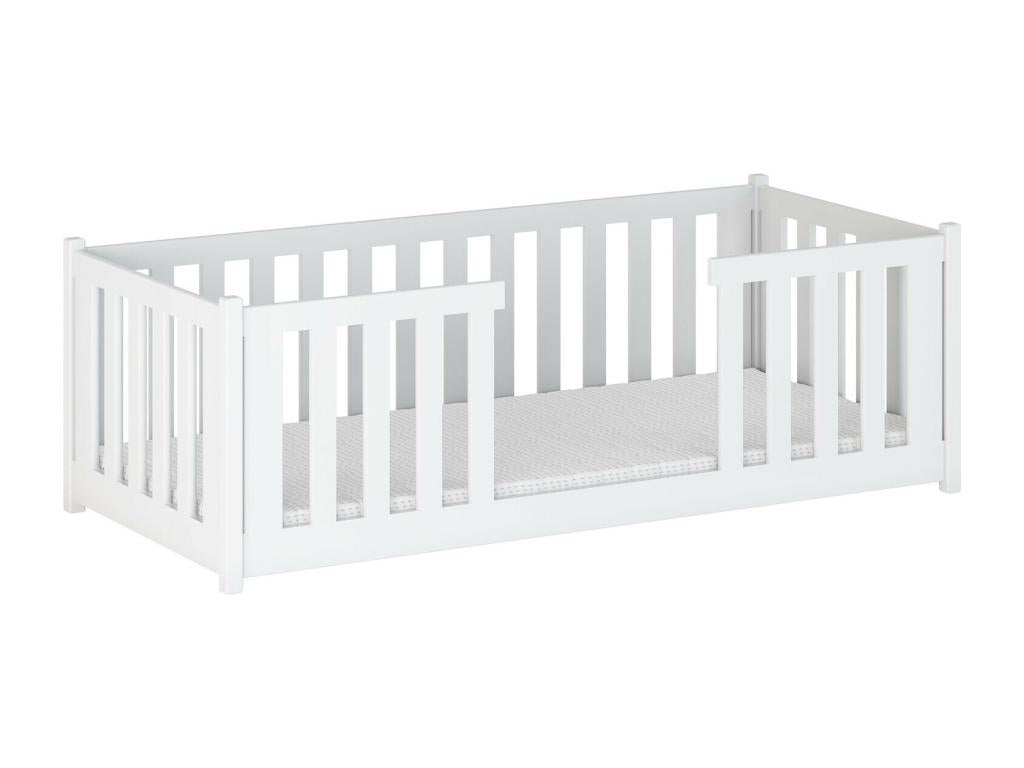 Dekonao 117 Unique White Bed 90x200 Wooden Slatted Base 96x208x62cm VQEM10140