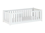 Dekonao 117 Unique White Bed 90x200 Wooden Slatted Base 96x208x62cm VQEM10140