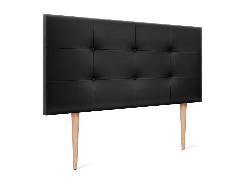 Dekonao Faux Leather Upholstered Headboard 95x115cm with Legs for 90cm Beds - Black DZFC84640