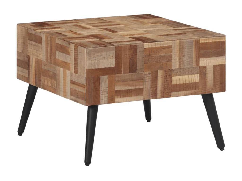 Grey coffee table 55x55x40 solid reclaimed teak YZVV83095