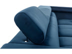 Corner sofa bed - Nobellea - in luxury fabric, 5-seater, BLUE and GREY, left-hand corner (front view) PASB89578