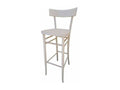 Nobellea wooden stool, 80cm high from floor to seat, unfinished, ready to paint KJMG40458