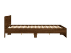Bed frame without mattress, brown oak, 200x200 cm, DEYQ56457