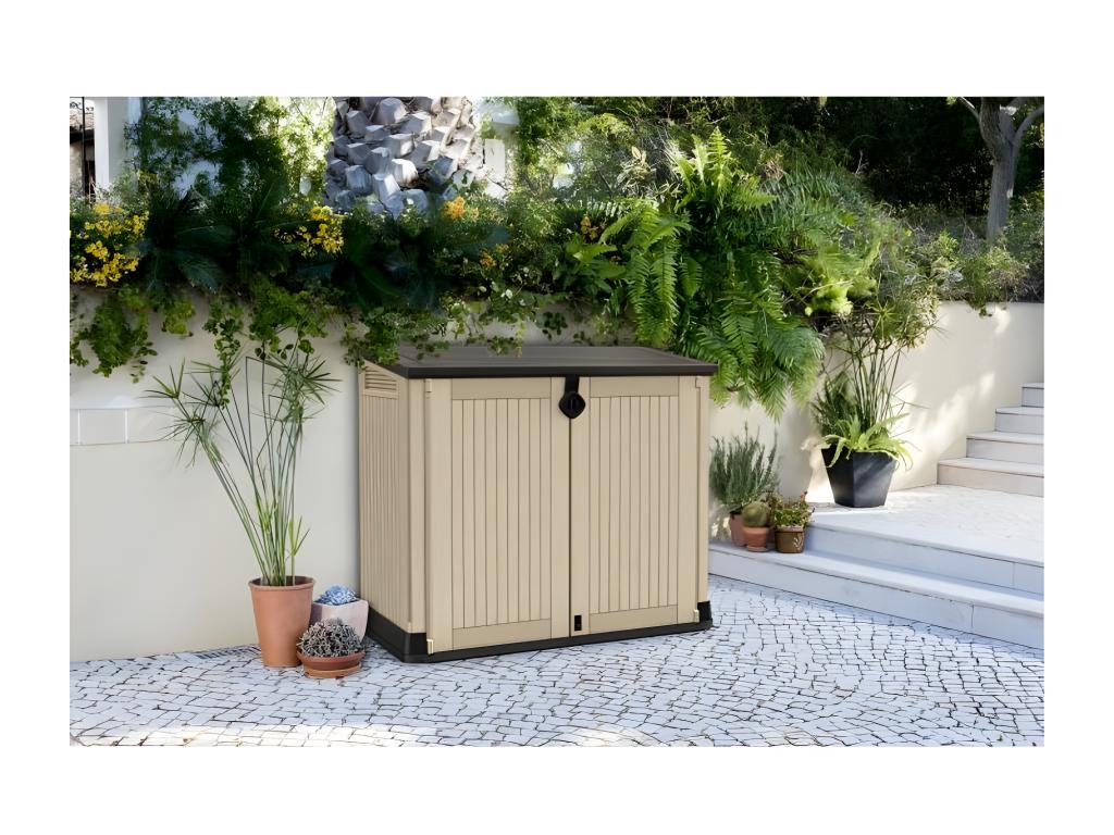 Nobellea resin garden storage box - 880L - 132x71.5x113.5 cm - Beige RQSS48291