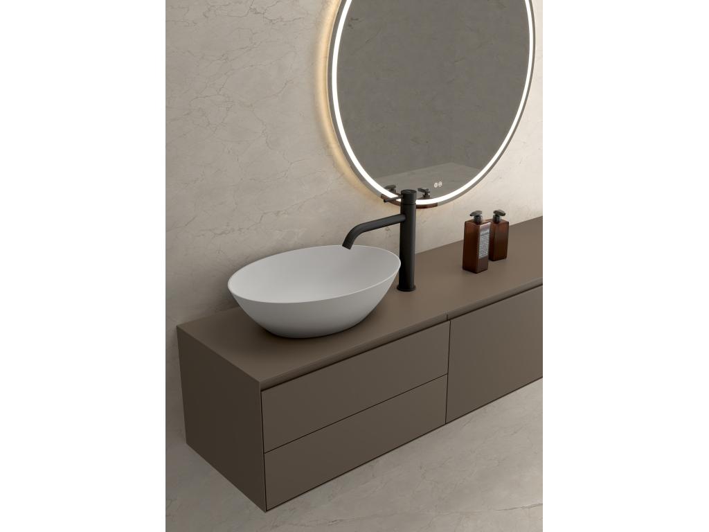 Basin mixer tap with long spout, black - Dekonao RWMP58036