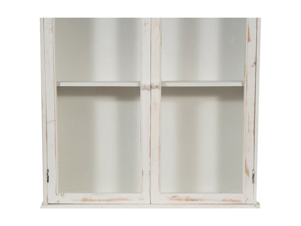 Kitchen cabinet 74x17x84 cm - 2 Doors - Antique White - Nobellea - 1 tall cabinet - Wall-mounted display cabinet for bathroom and living room ROGH11052