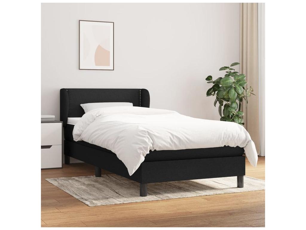 Nobellea bed base with black mattress 100x200 fabric JOWV87953