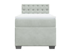 Dekonao bed base and mattress, light grey, 80x200 cm, velvet, MHZU48438