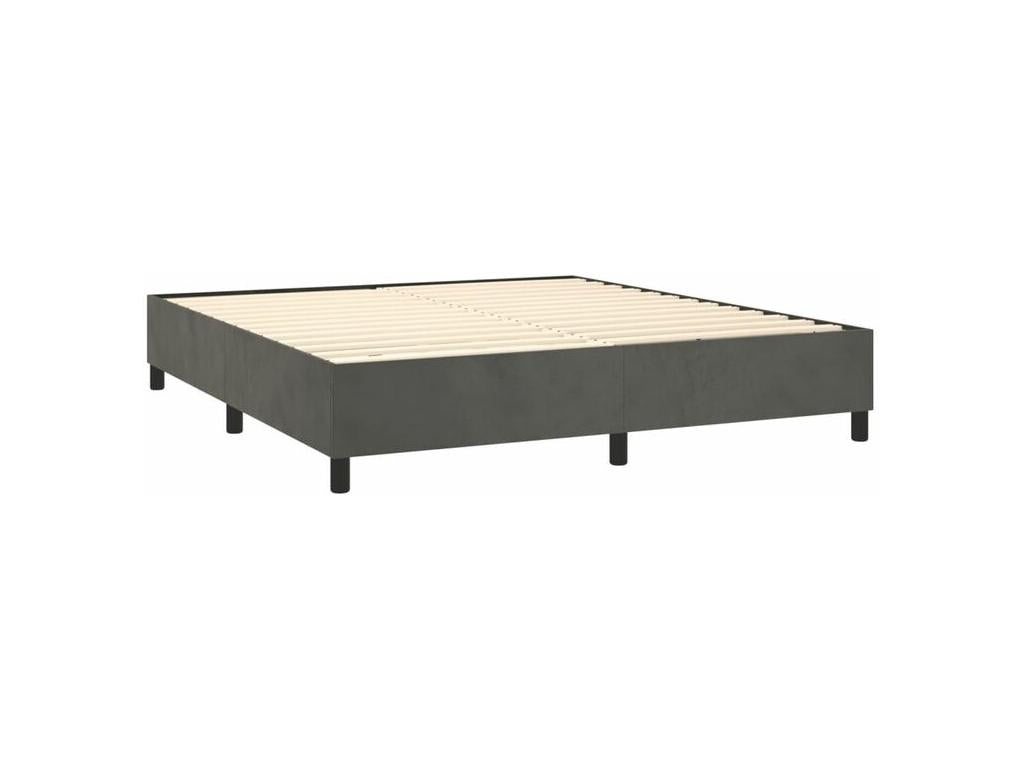 Nobellea bed base and mattress, Dark Grey 160x200 Velvet PFZO66809