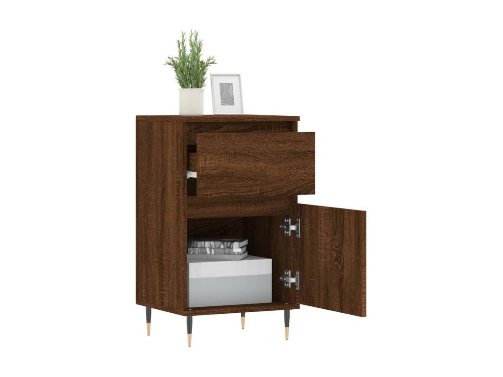 Brown oak sideboard 40x35x70 cm engineered wood YYFV29502