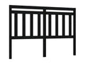 Black Headboard 146x4x100 cm Solid Pine Wood SFCR39173