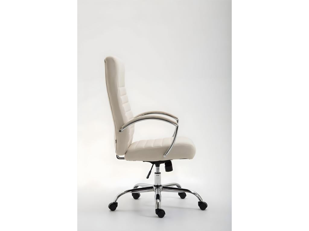 Office chair - Fabric / Chrome metal - Cream - Nobellea ATQQ82479