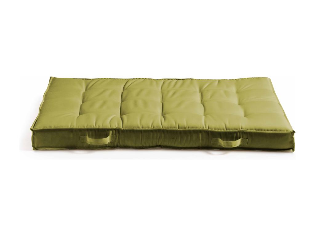 Garden furniture set made of pallets and khaki green cushions ZEQU41841