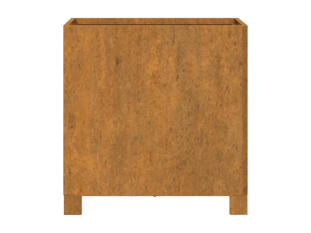 Planter with feet, rusted finish, 42x40x43 cm, Corten steel, XNQD62021