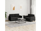 KIIS09595 2-piece black velvet sofa set