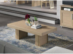 Dekonao 120cm Rectangular Modern Coffee Table in Light Oak ZBVM26002