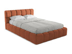 Upholstered bed with storage 160x228 - Chenille - terracotta - Dekonao LROB34967