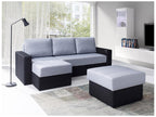 Dekonao 116 Corner Sofa Grey with Sleeping Function and Bed Box, 233x140x79cm WAFM73862